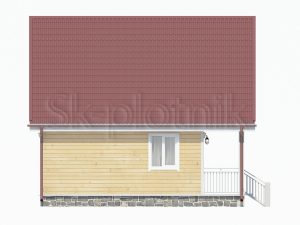 Каркасный дом с балконом 7х8 ДК-33