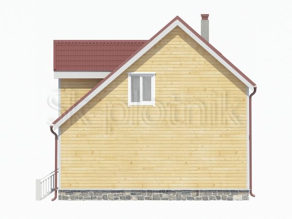 Полутораэтажный каркасный дом 6х8 ДК-36. Картинка №1