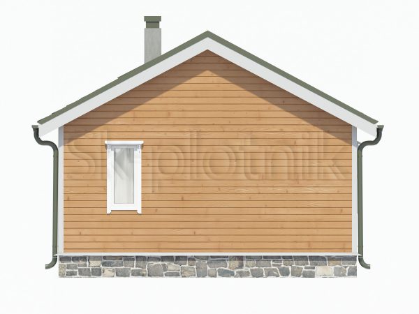 Одноэтажный каркасный дом 6х6  ДК-49. Картинка №1