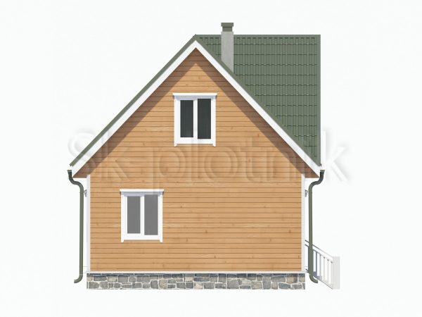 Каркасный дом с мансардой ДК-45. Картинка №1
