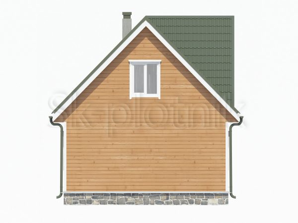 Прочный каркасный дом 6х8 с террасой ДК-4. Картинка №6