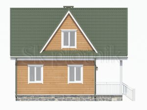 Каркасный дом с террасой ДК-4