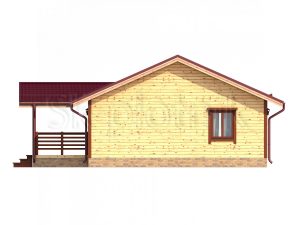 Дачный дом с двускатной крышей 8х12 Д-64