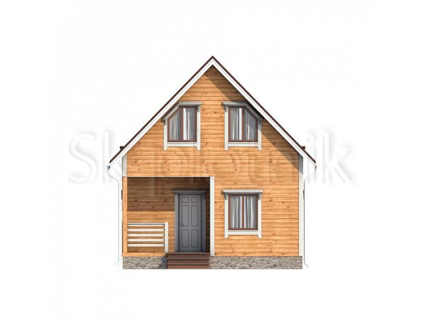 Двухэтажный дом  из бруса с 4 спальнями Д-58. Картинка №5