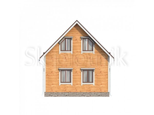 Двухэтажный дом  из бруса с 4 спальнями Д-58. Картинка №1