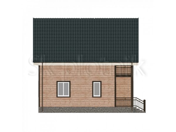 Дом из бруса с балконом ДС-24. Картинка №1