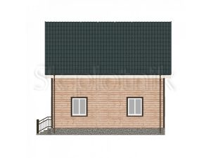 Дом из бруса с балконом ДС-24