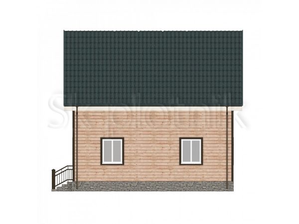 Дом из бруса с балконом ДС-24. Картинка №1