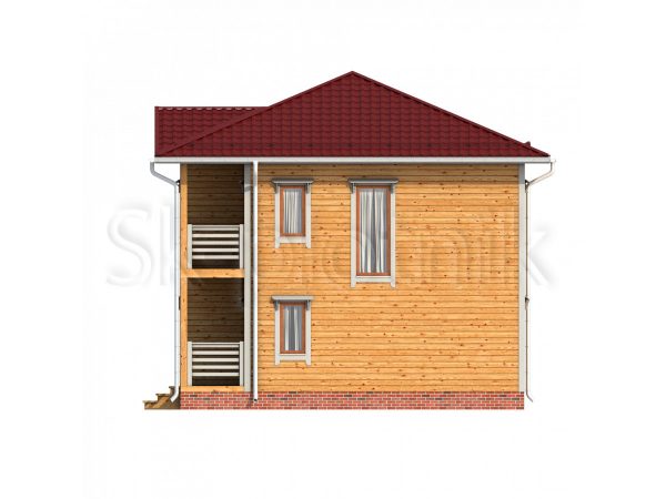Двухэтажный каркасный дом 8х8 с котельной  ДК-61. Картинка №1
