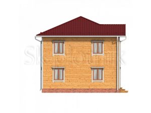 Каркасный дом с балконом 8 на 8