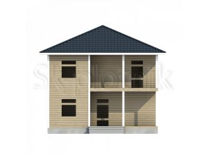 Дом из бруса с балконом ДС-63