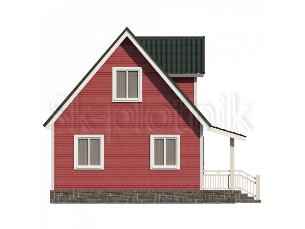 Каркасный дом с мансардой ДК-27. Картинка №1