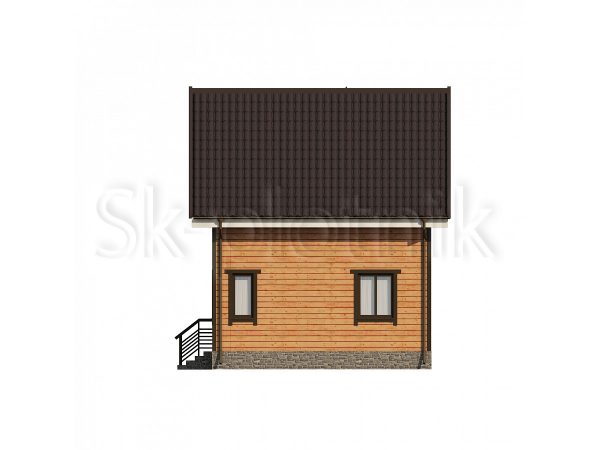 Дом 6х7 из бруса с террасой и балконом Д-31. Картинка №6