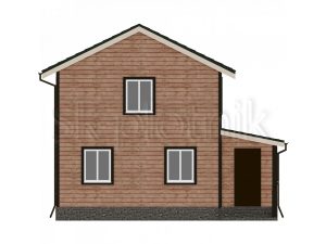Двухэтажный каркасный дом 6х8 ДК-15