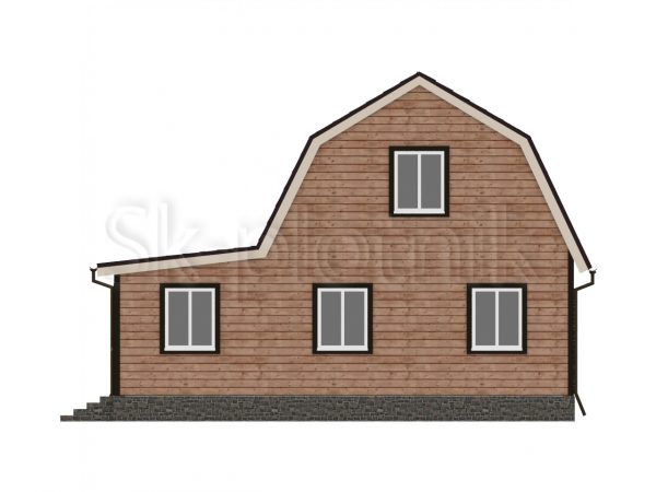 Каркасный дом с мансардой ДК-17. Картинка №1