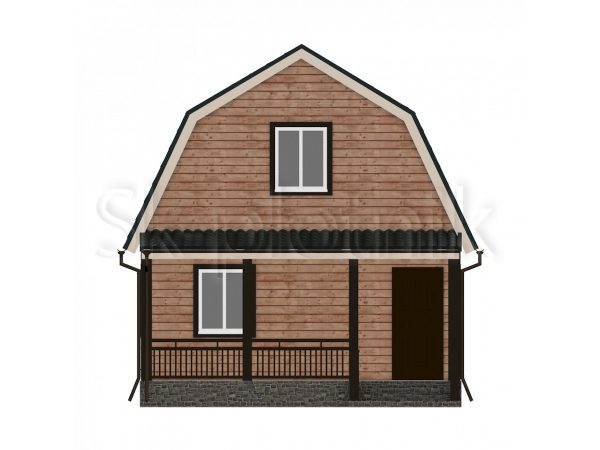 Каркасный дом 6х7.5 с мансардой и террасой ДК-18. Картинка №5