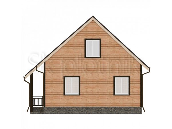 Каркасный дом с мансардой ДК-35. Картинка №1