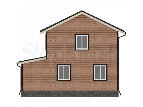 Двухэтажный каркасный дом 6х8 ДК-15. Картинка №1