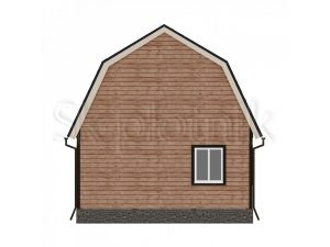 Каркасный дом 6х6 с ломаной крышей ДК-7