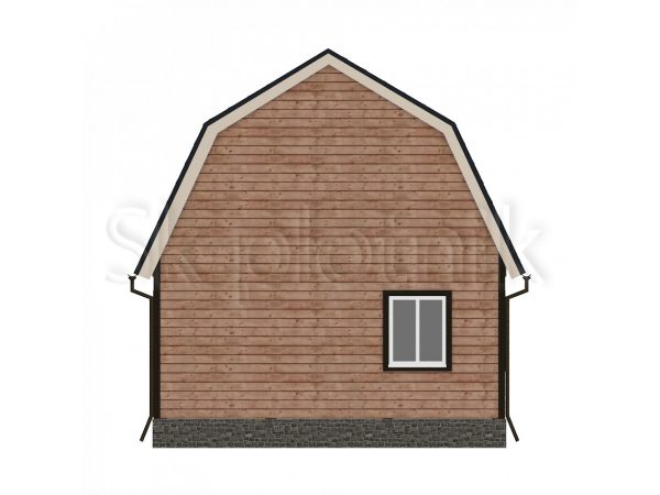 Каркасный дом 6х6 с ломаной крышей ДК-7. Картинка №1