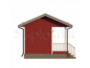 Садовый каркасный дом с террасой 4,5х6 ДК-68
