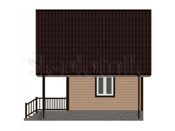 Дом из бруса с балконом ДС-8. Картинка №1