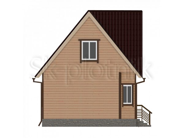 Дом из бруса с балконом ДС-10. Картинка №1
