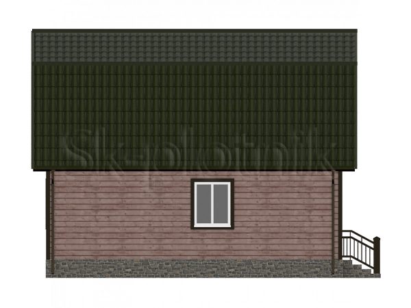 Дом из бруса с балконом ДС-1. Картинка №1