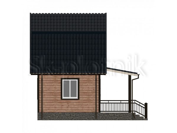 Каркасный дом 6х6 с ломаной крышей ДК-7. Картинка №4