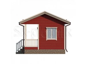 Садовый каркасный дом с террасой 4,5х6 ДК-68