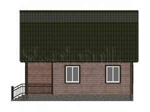 Проект брусового дома с балконом ДС-1