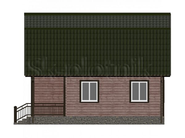 Дом из бруса с балконом ДС-1. Картинка №4