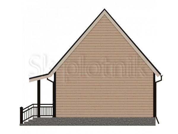Дачный дом из бруса 4х6 с мансардой Д-5. Картинка №1