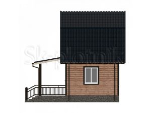 Каркасный дом 6х6 с ломаной крышей ДК-7. Миниатюра №6
