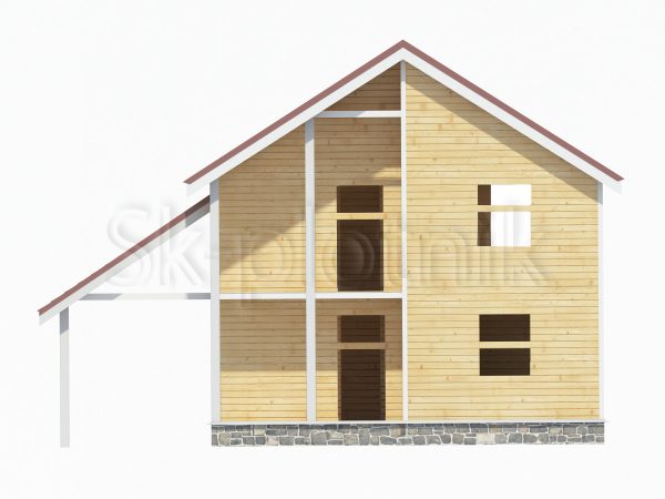 Дом из бруса с балконом ДС-55. Картинка №4