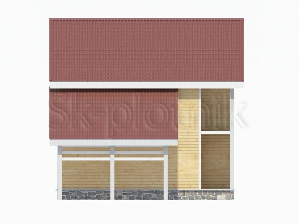Дом из бруса с балконом ДС-55. Картинка №1