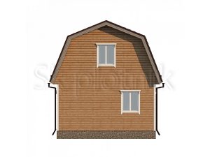 Деревянный каркасный дом 6х8 ДК-74
