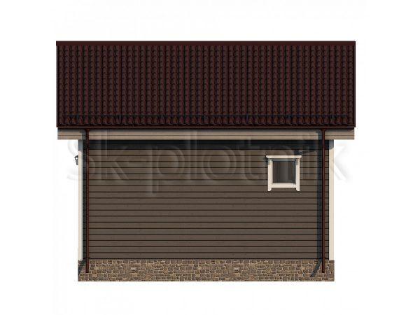 Одноэтажный каркасный дом 6х6 с террасой ДК-84. Картинка №1