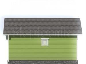 Одноэтажный каркасный дом 8 на 8 с террасой ДК-101