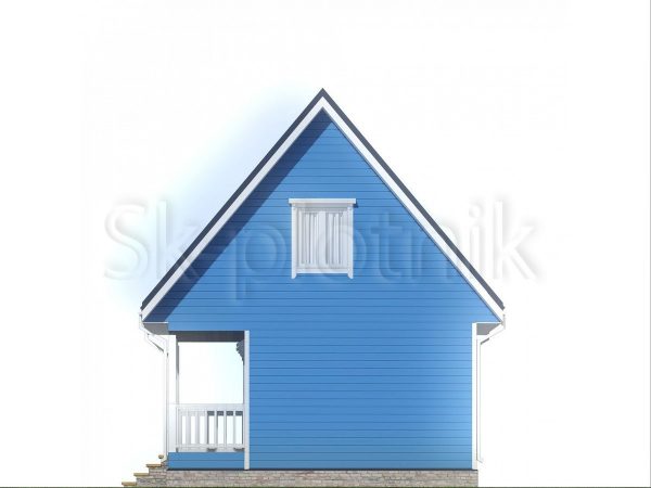 Каркасный дом 6х6 с двускатной крышей ДК-105. Картинка №1
