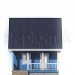 Каркасный дом 6х6 с двускатной крышей ДК-105. Миниатюра №1