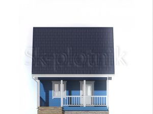 Каркасный дом 6х6 с двускатной крышей ДК-105. Миниатюра №8