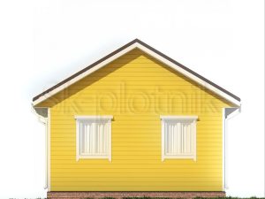 Одноэтажный каркасный дом 6х8 с террасой ДК-110