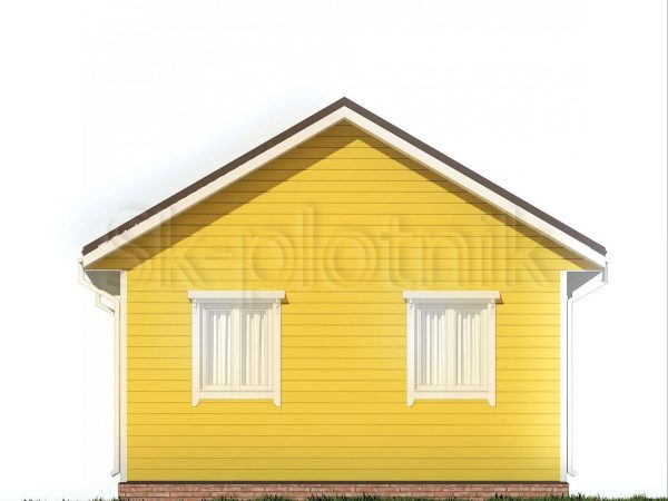 Одноэтажный каркасный дом 6х8 с террасой ДК-110. Картинка №1
