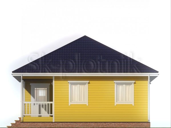 Каркасный дом 8х8 с четырехскатной крышей ДК-112. Картинка №1