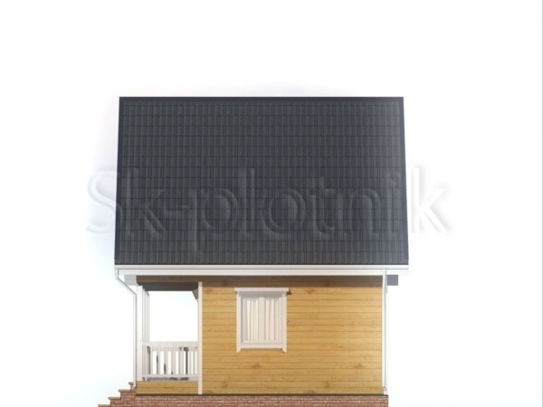 Дачный дом из бруса 6х6 с террасой Д-135. Картинка №6